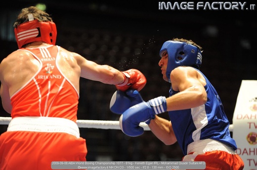 2009-09-06 AIBA World Boxing Championship 1077 - 81kg - Keneth Egan IRL - Mohammad Quadir Sultani AFG